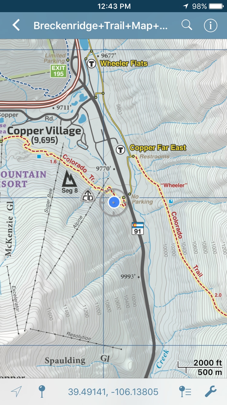 Singletrack Maps Breckenridge Trail Map App Summit County Trail Map App