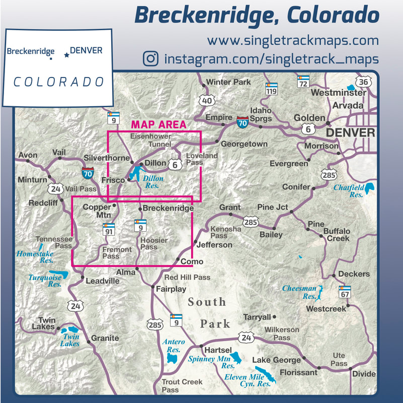 Singletrack Maps Breckenridge Trail Map Summit County Trail Map