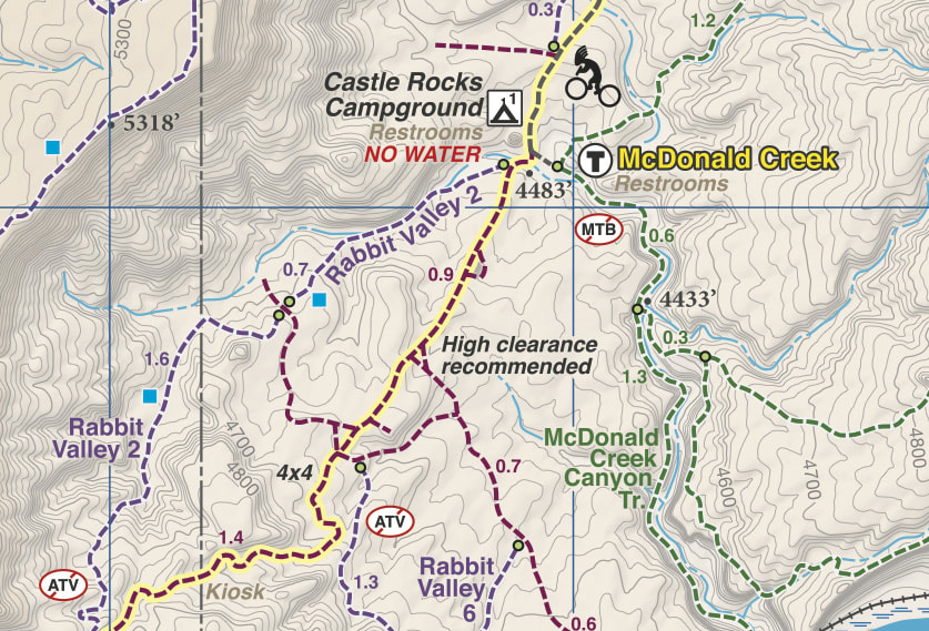 Rabbit Valley Colorado Trail Map