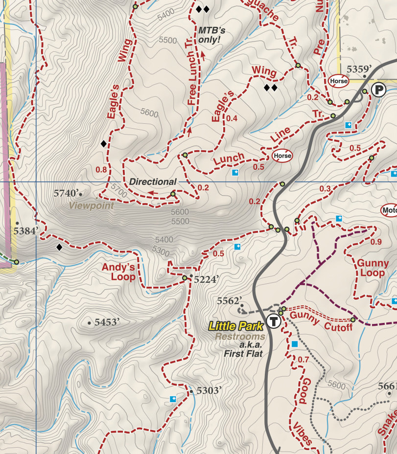 Singletrack Maps Breckenridge Trail Map