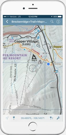 Singletrack Maps Breckenridge Trail Map Summit County